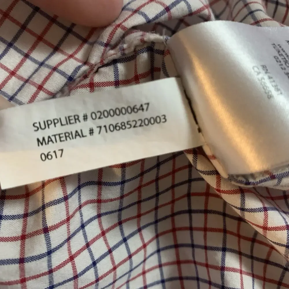 Polo Ralph Lauren Check Button Down Shirt White Red Blue Long Sleeve Men’s XL